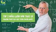 Luận Văn Phương Pháp Dạy Học Toán